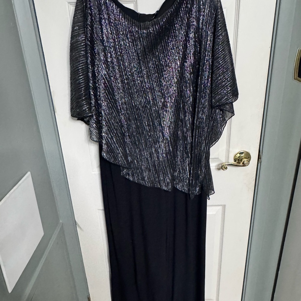 Elegant Black and Silver Evening one piece pant suit